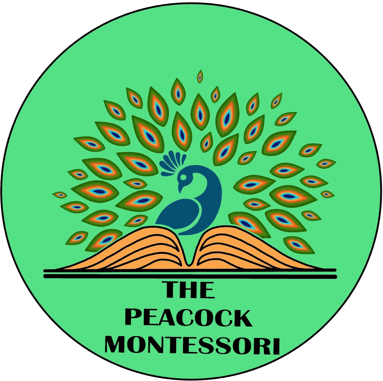 The Peacock Montessori Logo